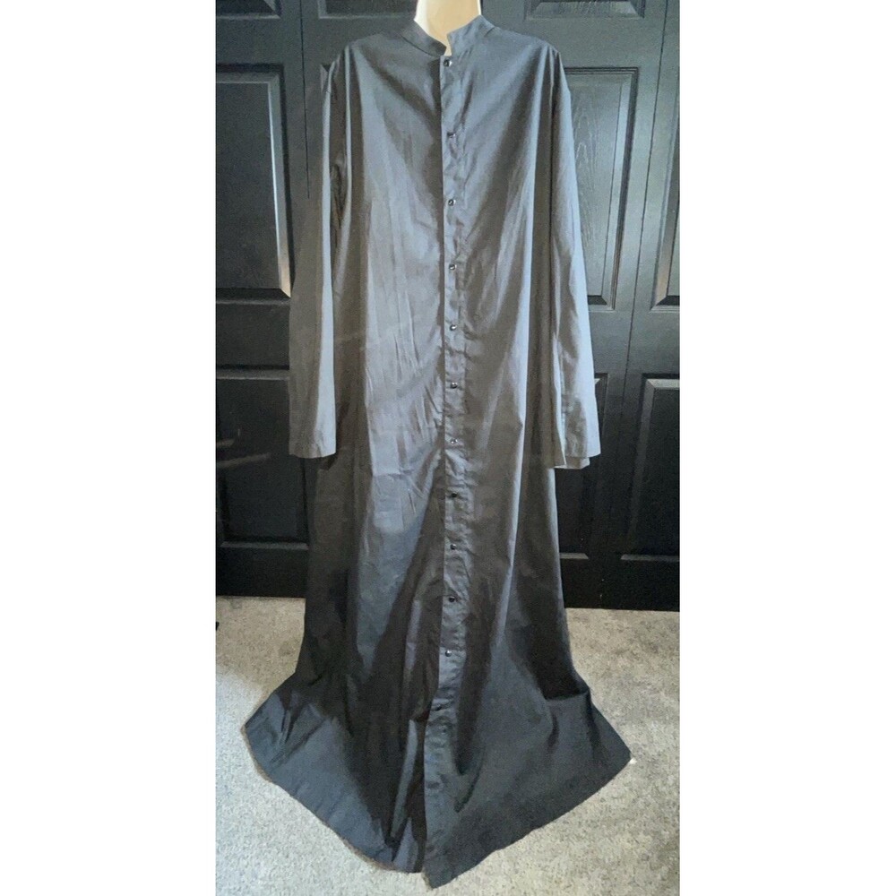 Abbey Brand Black Button Front Cassock Size 20 Clergy Choir Altar Server Robe